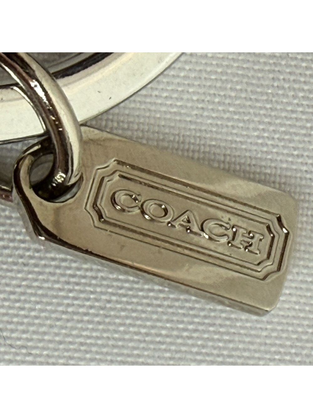 ❤️ COACH LEGACY STRIPE TURLOCK VALET KEYCHAIN - Picture 11 of 16